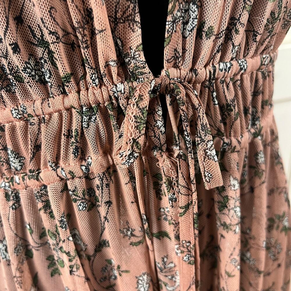 Fairycore Woodland Floral Mesh Sheer Duster Sz M NWT American Rag Boho Dress - Picture 3 of 16